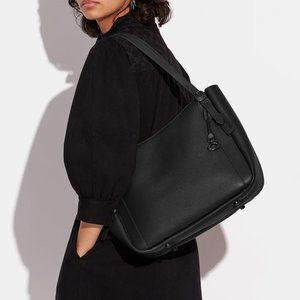 Coach Black Pebbled Leather Alana Tote Bag EUC Coach Reserve 1941 Gunmetal